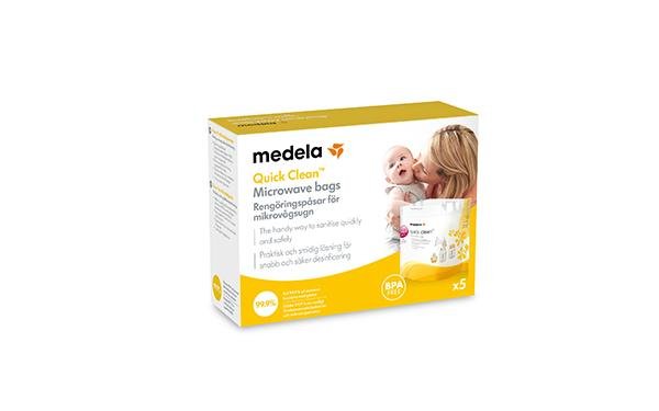 Quick Clean sterilisationsposer til mikroovn, 5 stk., Medela#MedelaBreastfeedingBuump