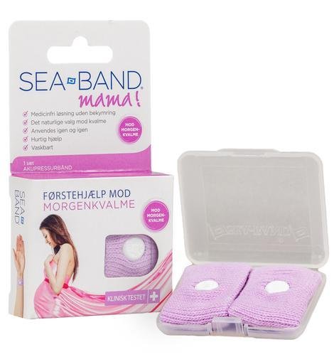 Sea-Band akupressurbånd mod graviditetskvalme i farven lilla