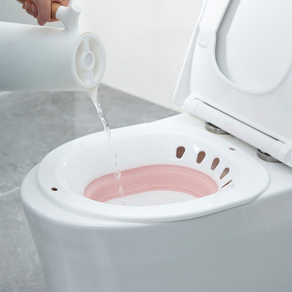 Skylleflaske og Sitz Bath sæt - optimal intimhygiejne - lilla - Buump - Intimate care - Buump