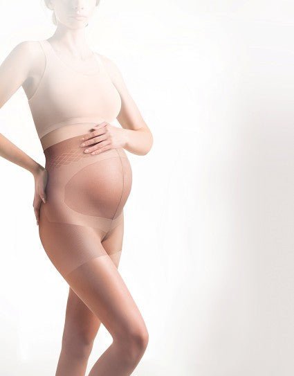 Strømpebukser til gravid, nude (2-pak)#SeraphineStrømpebukserBuump