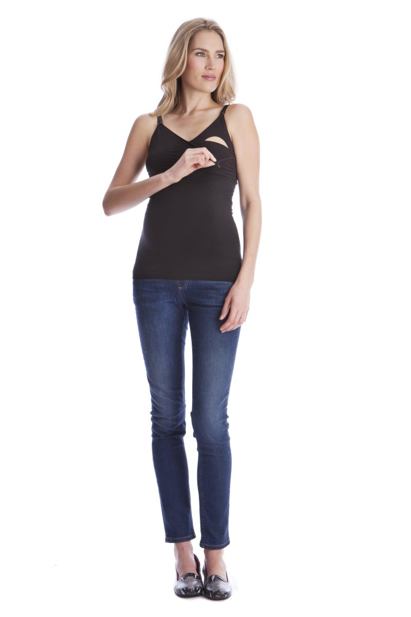 Tali amme-top i bambus (sort/blush) - 2-pak fra Seraphine